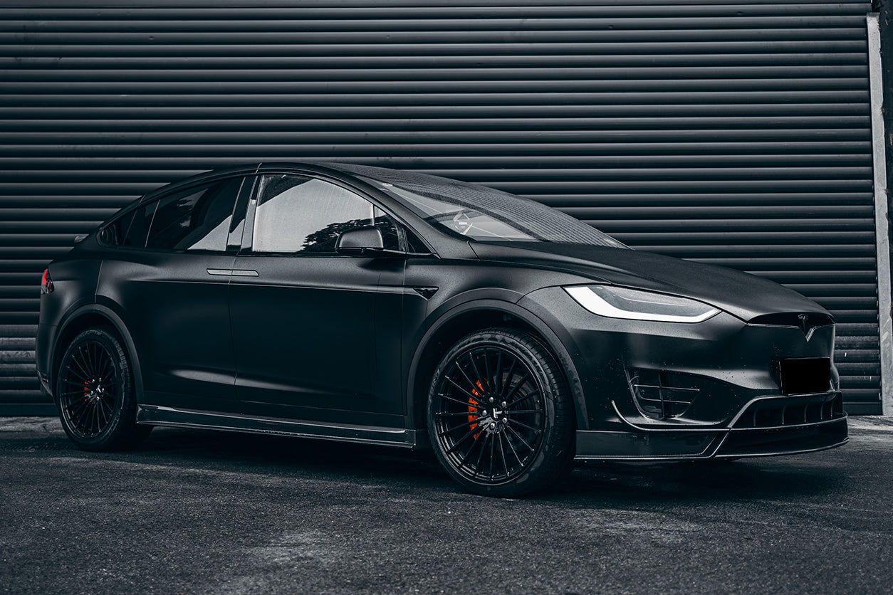 2016-2021 Tesla X SUV RZS Style Carbon Fiber Side Skirts - Carbonado