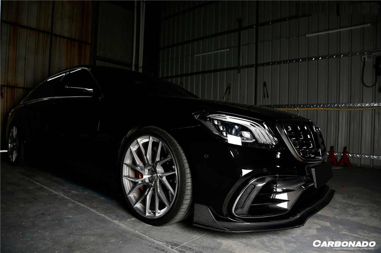 2017-2020 Mercedes Benz S63 W222 Sedan MSY Style Front Lip - Carbonado
