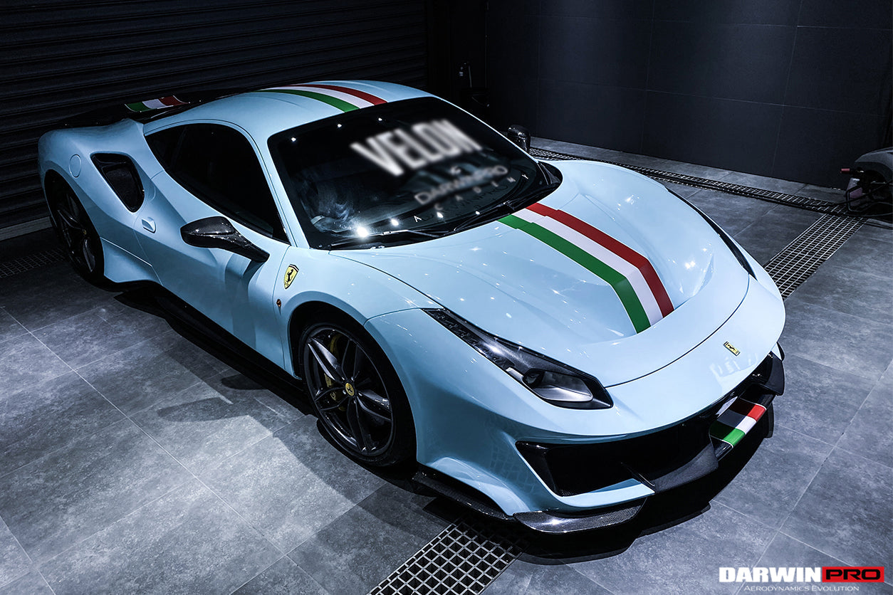 2015-2020 Ferrari 488 GTB/Spyder Pista Style Side Skirts - DarwinPRO Aerodynamics