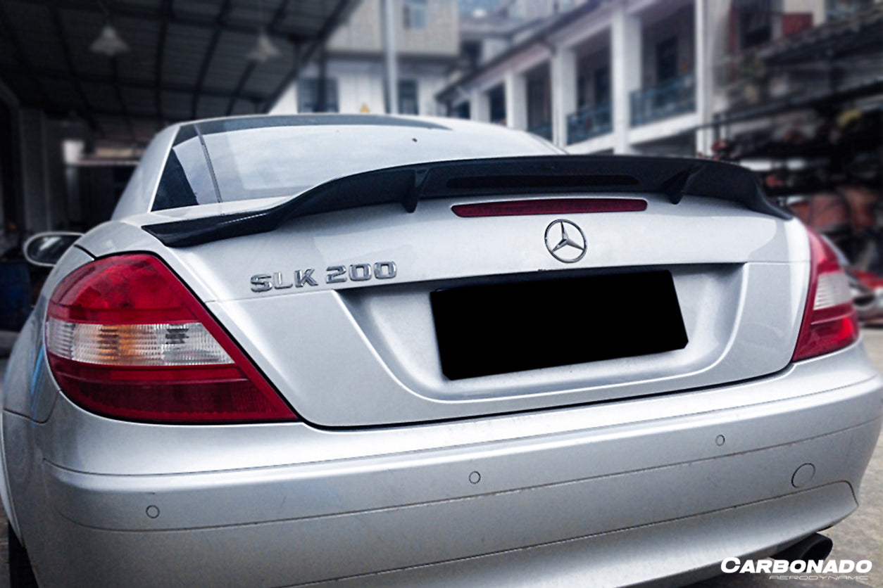 2005-2011 Mercedes Benz SLK R171 RT Style Carbon Fiber Trunk Spoiler - Carbonado