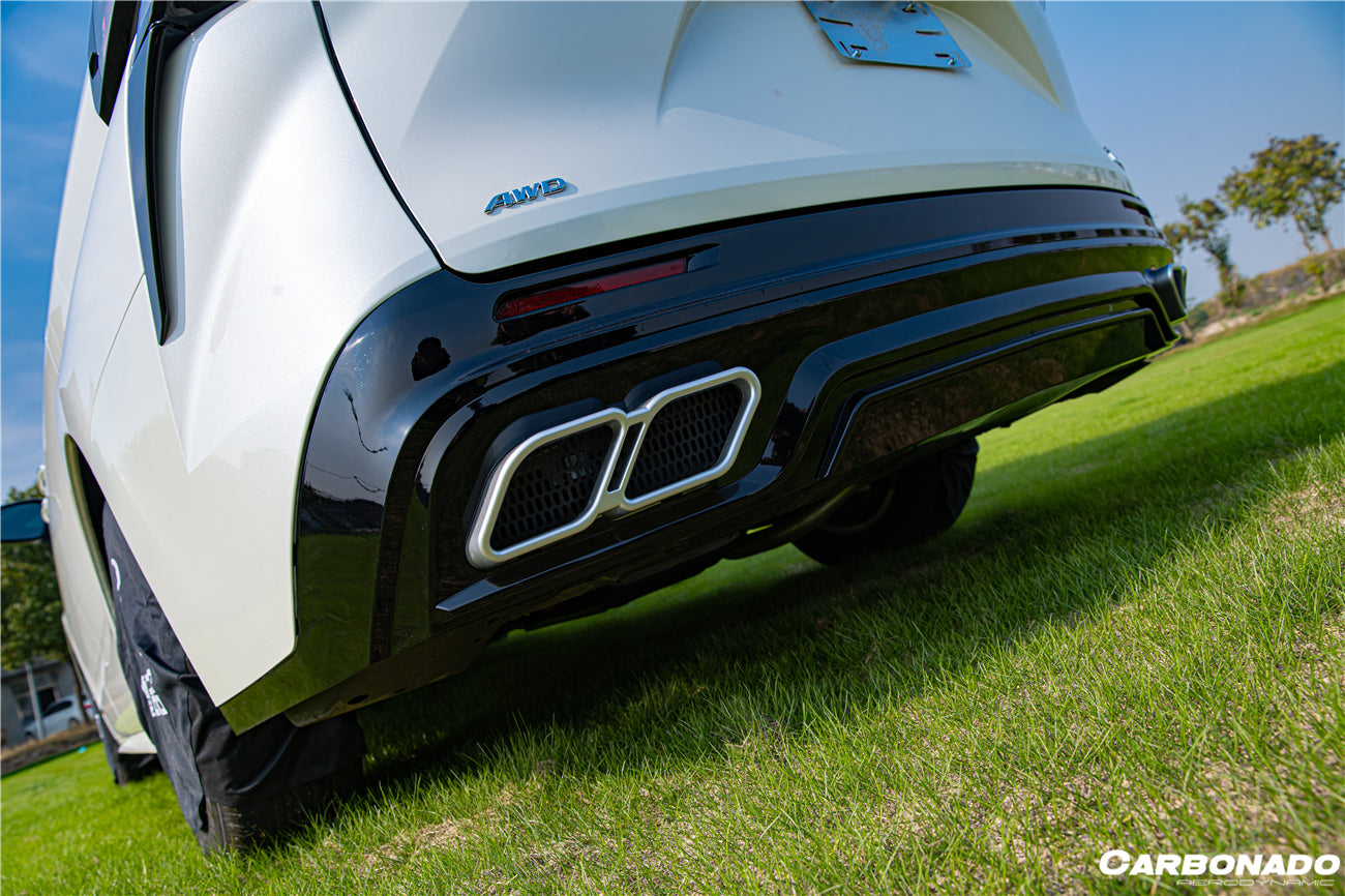 2021 UP Toyota Sienna Thunder Style PP Rear Diffuser with Tips - Carbonado