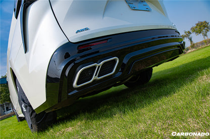 2021 UP Toyota Sienna Thunder Style PP Rear Diffuser with Tips - Carbonado