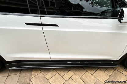 2016-2021 Tesla X SUV RZS Style Carbon Fiber Side Skirts - Carbonado