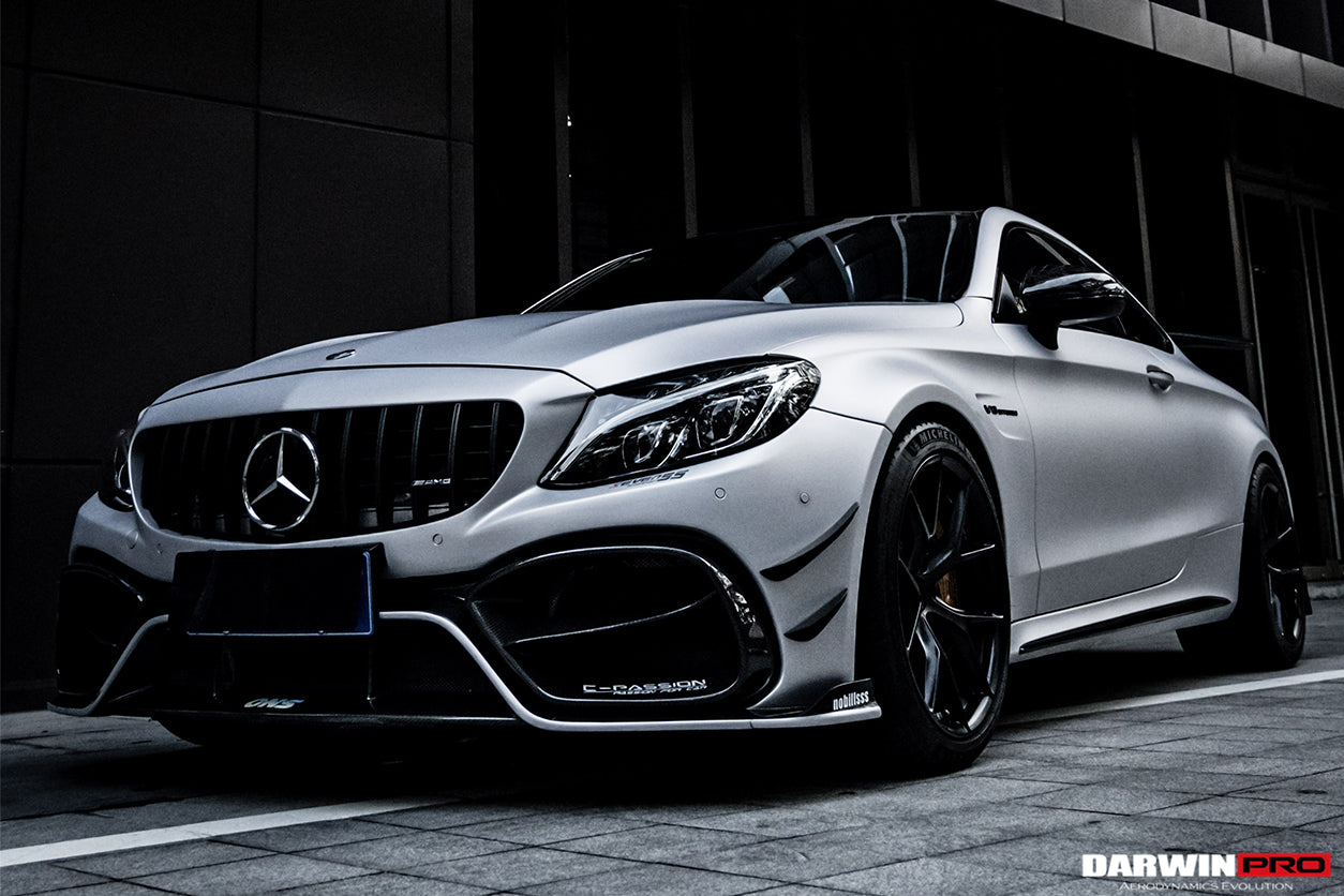 2015-2021 Mercedes Benz W205 C63/S AMG Coupe IMP Performance Partial Carbon Fiber Front Bumper - DarwinPRO Aerodynamics