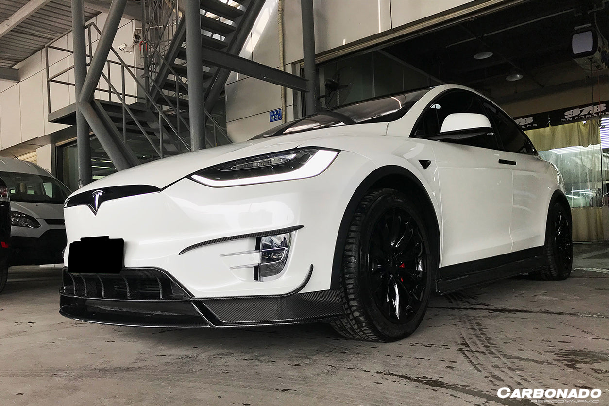 2016-2021 Tesla X SUV RZS Style Carbon Fiber Side Skirts - Carbonado