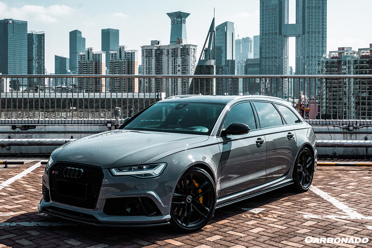 2013-2018 Audi RS6 Avant MN Style Carbon Fiber Front Lip - Carbonado