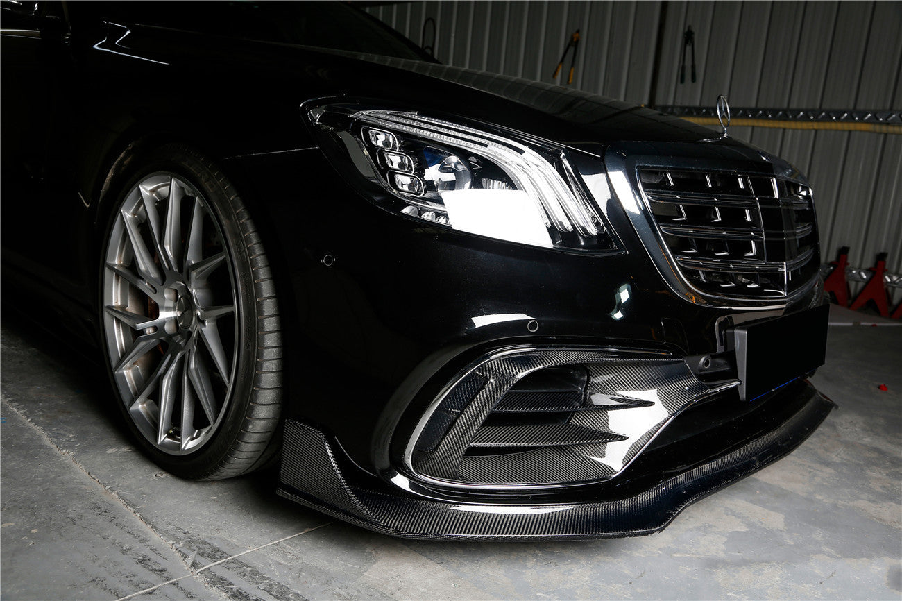 2017-2020 Mercedes Benz S63 W222 Sedan MSY Style Front Lip - Carbonado