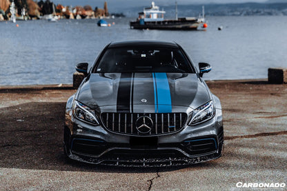 2015-2018 Mercedes Benz W205 C63/S AMG Coupe BR Style Front Lip - Carbonado