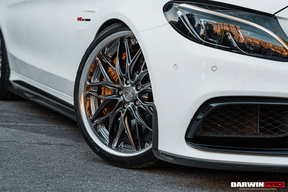 2015-2021 Mercedes Benz W205 C63/S AMG Sedan BKSS Style Carbon Fiber Front Lip - DarwinPRO Aerodynamics