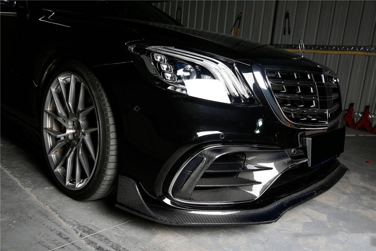 2017-2020 Mercedes Benz S63 AMG W222.2 Sedan MSY Style Carbon Fiber Front Lip - Carbonado Aero