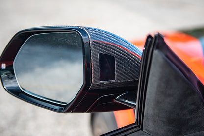 2018-2025 Lamborghini URUS Convert 2023 Performante Dry Carbon Fiber Mirror Housing with BSA holes - DarwinPRO Aerodynamics