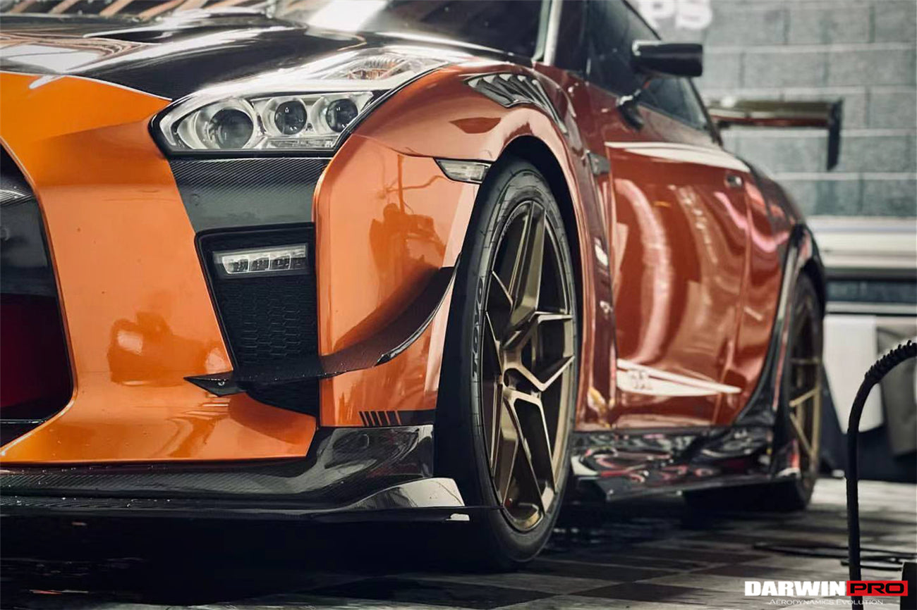 2017-2022 Nissan GTR R35 EBA BKSS Style Carbon Fiber Front Canards - DarwinPRO Aerodynamics