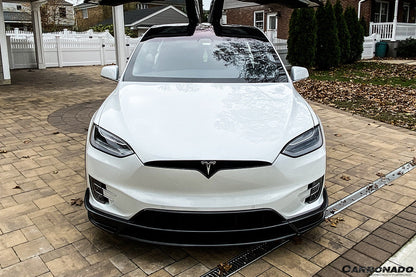 2016-2021 Tesla X SUV RZS Style Carbon Fiber Front Lip - Carbonado