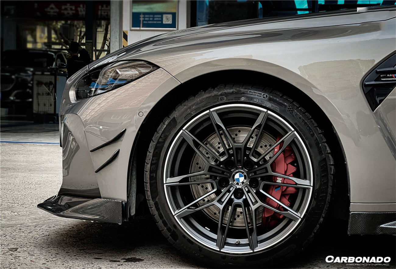 2021-UP BMW M3 G80 M4 G82/G83 MP Style Carbon Fiber Front Canards - Carbonado