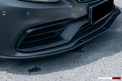 2015-2021 Mercedes Benz W205 C63/S AMG Coupe BKSS Style Carbon Fiber Front Lip - DarwinPRO Aerodynamics