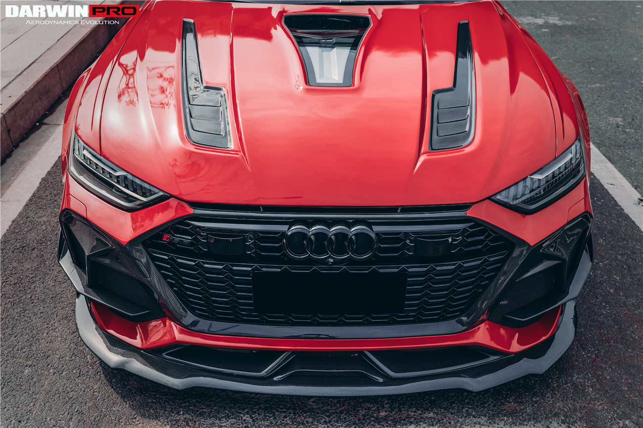 2019-2023 Audi RS6 Avant C8 IMP Performance Partial Carbon Fiber Hood - DarwinPRO Aerodynamics