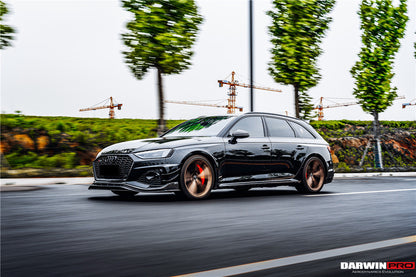 2020-2022 Audi RS4 B9.5 BKSS Style Carbon Fiber Front Bumper Canards - DarwinPRO Aerodynamics