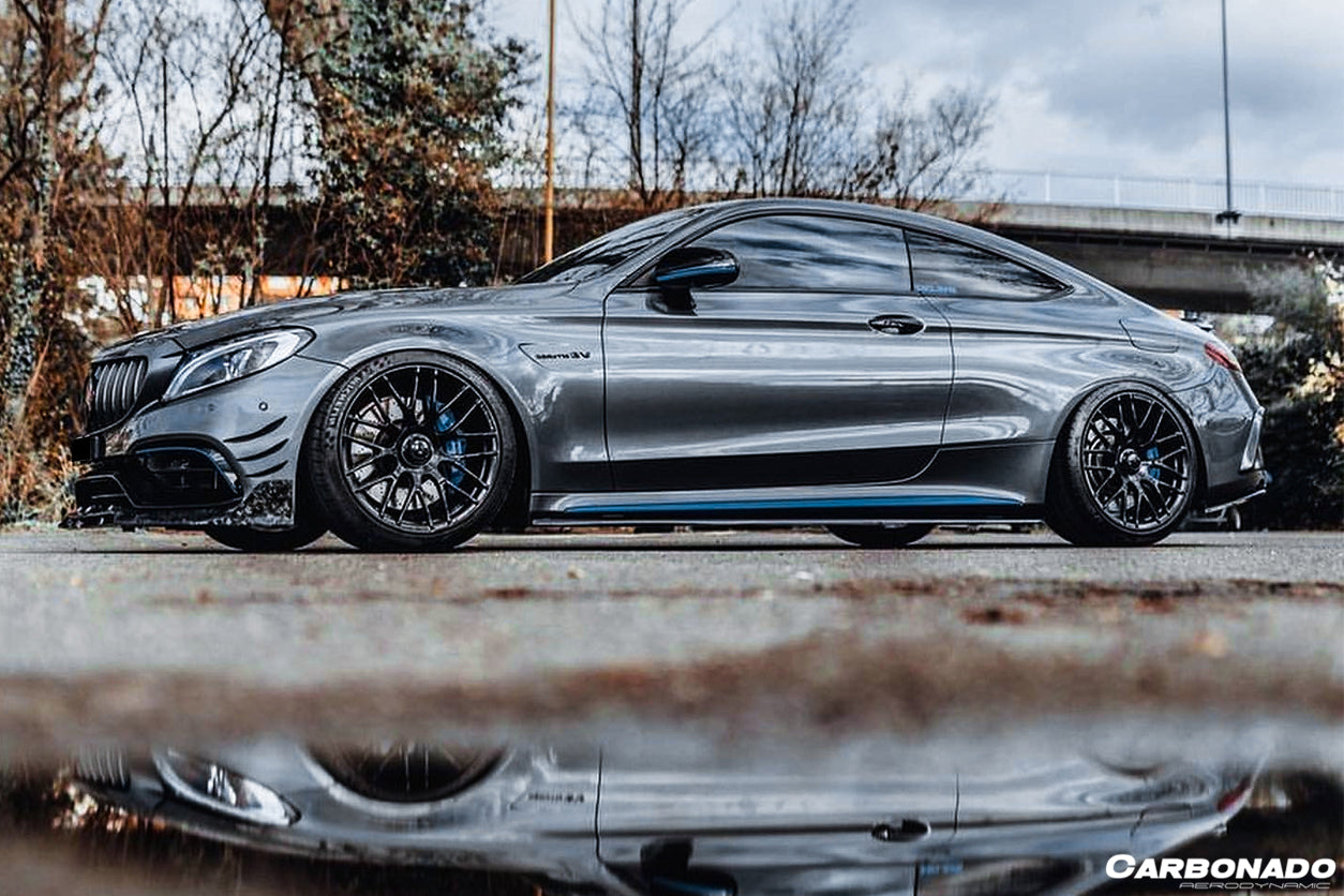 2015-2018 Mercedes Benz W205 C63/S AMG Coupe BR Style Front Lip - Carbonado
