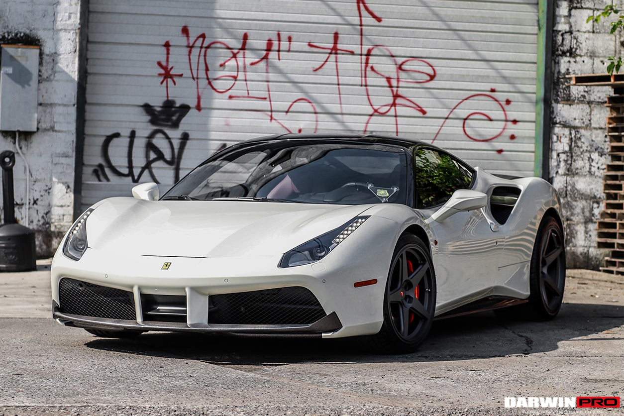2015-2020 Ferrari 488 GTB/Spyder Carbon Fiber Front Lip - DarwinPRO Aerodynamics
