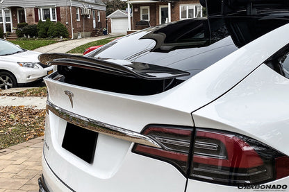 2016-2021 Tesla X SUV RZS Style Carbon Fiber Trunk Spoiler - Carbonado
