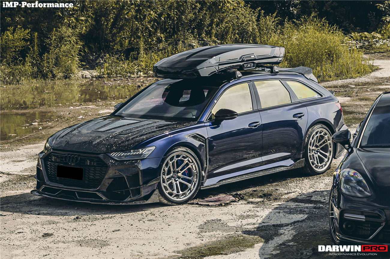 2019-2023 Audi RS6 Avant C8 IMP Performance Partial Carbon Fiber Hood - DarwinPRO Aerodynamics
