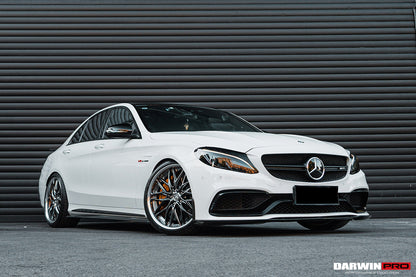 2015-2021 Mercedes Benz W205 C63/S AMG Sedan BKSS Style Carbon Fiber Front Lip - DarwinPRO Aerodynamics
