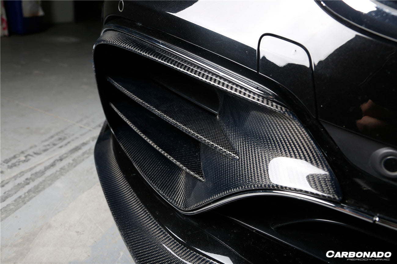 2017-2020 Mercedes Benz S63 AMG W222.2 Sedan MSY Style Carbon Fiber Front Bumper Vents - Carbonado Aero