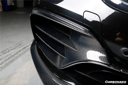 2017-2020 Mercedes Benz S63 AMG W222.2 Sedan MSY Style Carbon Fiber Front Bumper Vents - Carbonado Aero