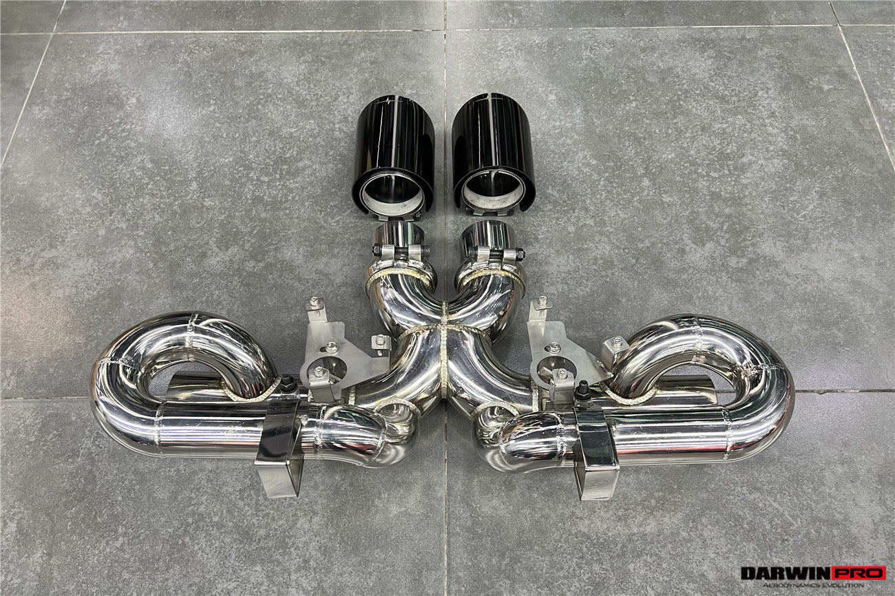 2019-2023 Porsche 911 992 Carrera/S/4/4S/Targa/Cabriolet Exhaust (for GT3 Style Bumper) - DarwinPRO Aerodynamics