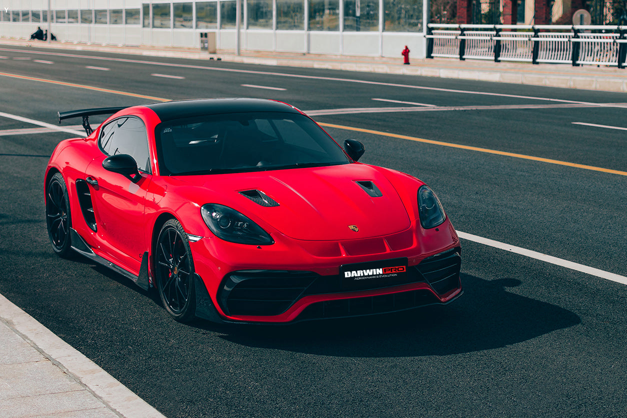 2012-2023 Porsche 718/981 Cayman/Boxster GT2RS Style Carbon Fiber Hood - DarwinPRO Aerodynamics