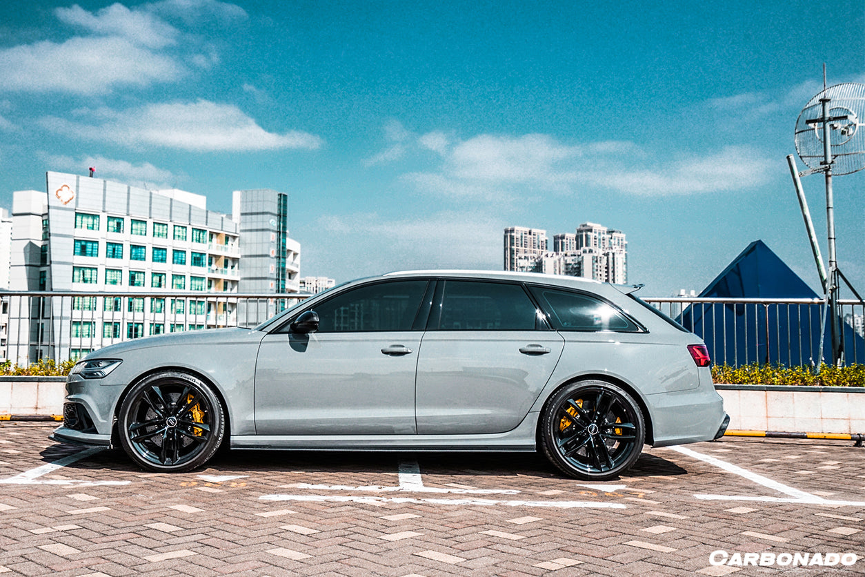 2013-2018 Audi RS6 Avant MN Style Carbon Fiber Side Skirts - Carbonado