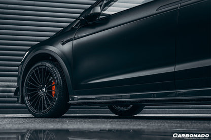 2016-2021 Tesla X SUV RZS Style Carbon Fiber Side Skirts - Carbonado
