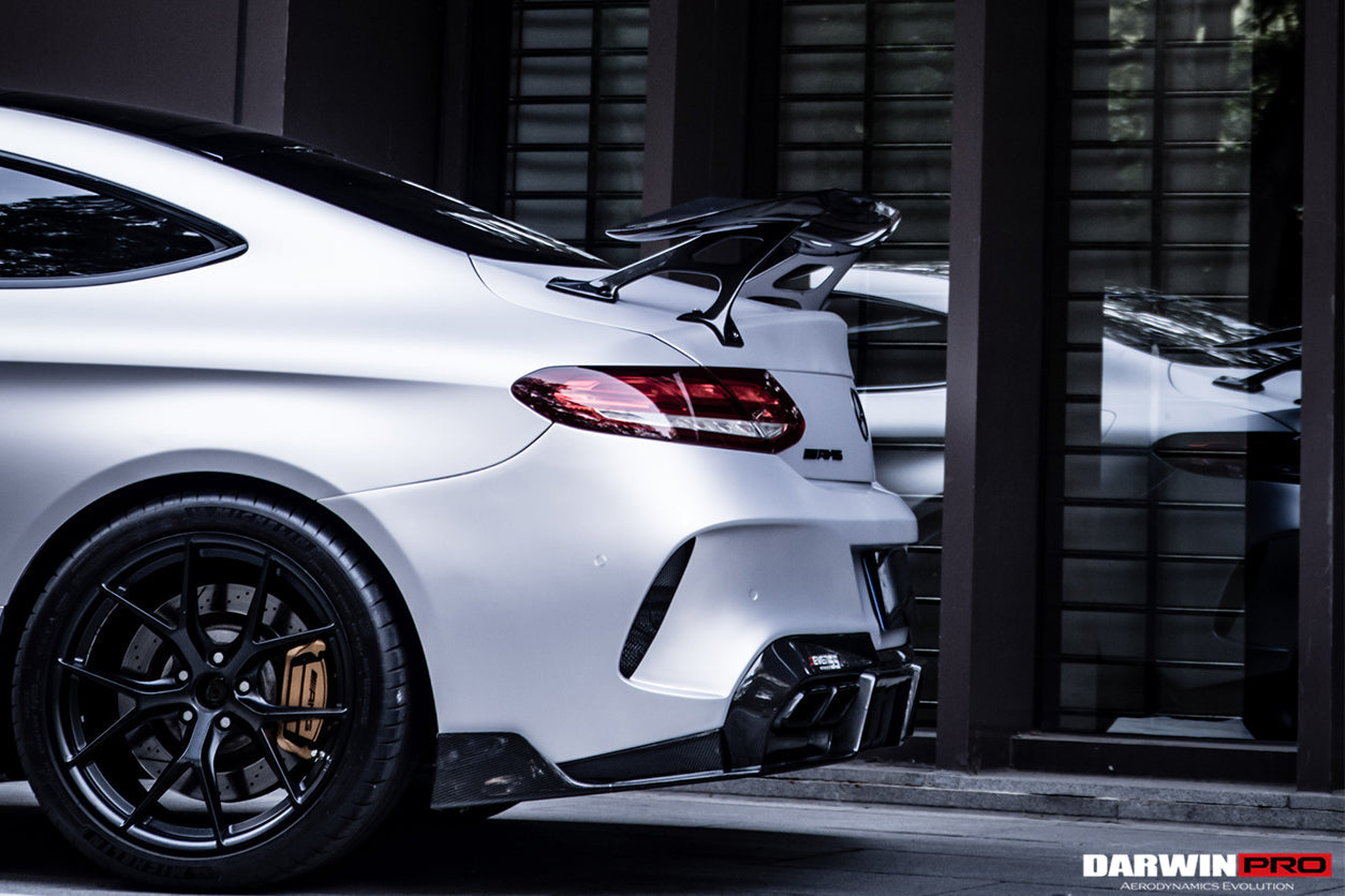 2015-2018 Mercedes Benz C-Class Coupe IMP Performance Partial Carbon Fiber Rear Bumper - DarwinPRO Aerodynamics