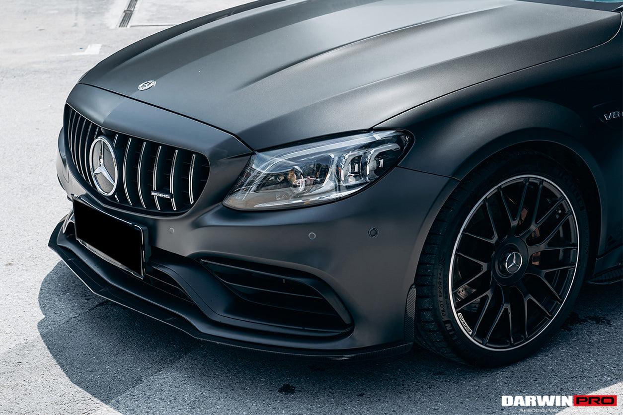 2015-2021 Mercedes Benz W205 C63/S AMG Coupe BKSS Style Carbon Fiber Front Lip - DarwinPRO Aerodynamics