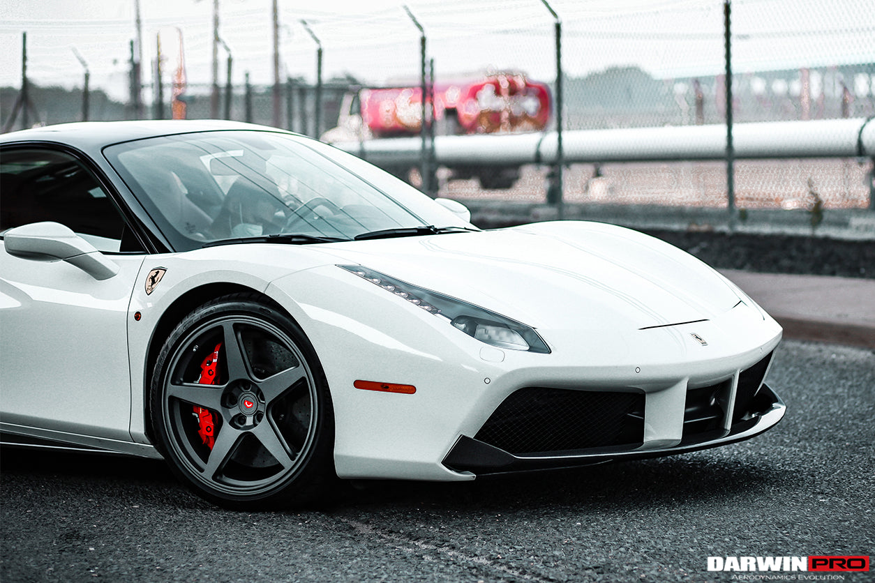 2015-2020 Ferrari 488 GTB/Spyder Carbon Fiber Front Lip - DarwinPRO Aerodynamics