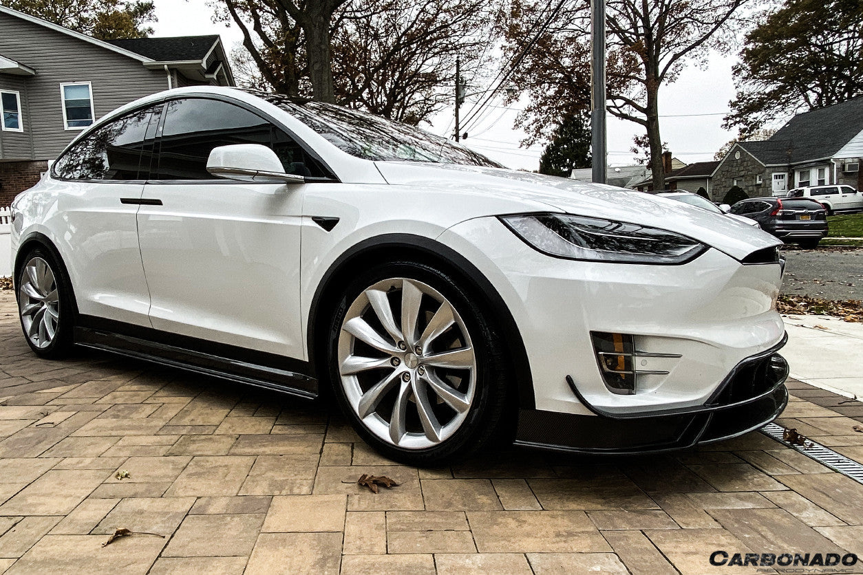 2016-2021 Tesla X SUV RZS Style Carbon Fiber Side Skirts - Carbonado