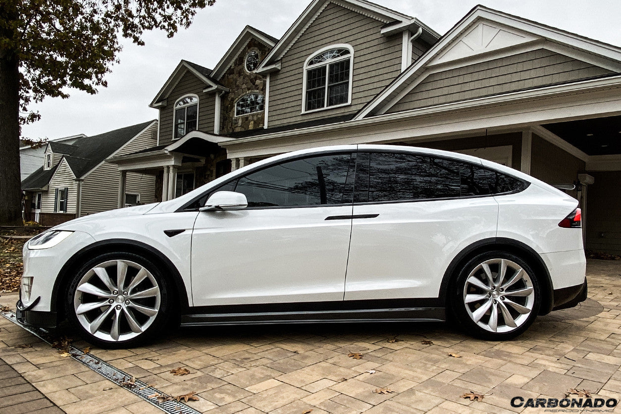 2016-2021 Tesla X SUV RZS Style Carbon Fiber Side Skirts - Carbonado