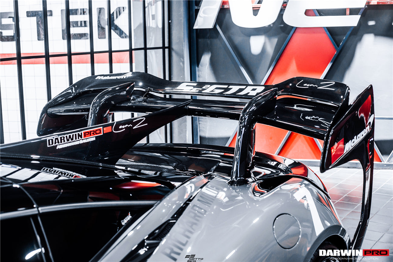 2017-2022 McLaren 720s Se²GTR Style Trunk Wing w/ Side Caps - DarwinPRO Aerodynamics