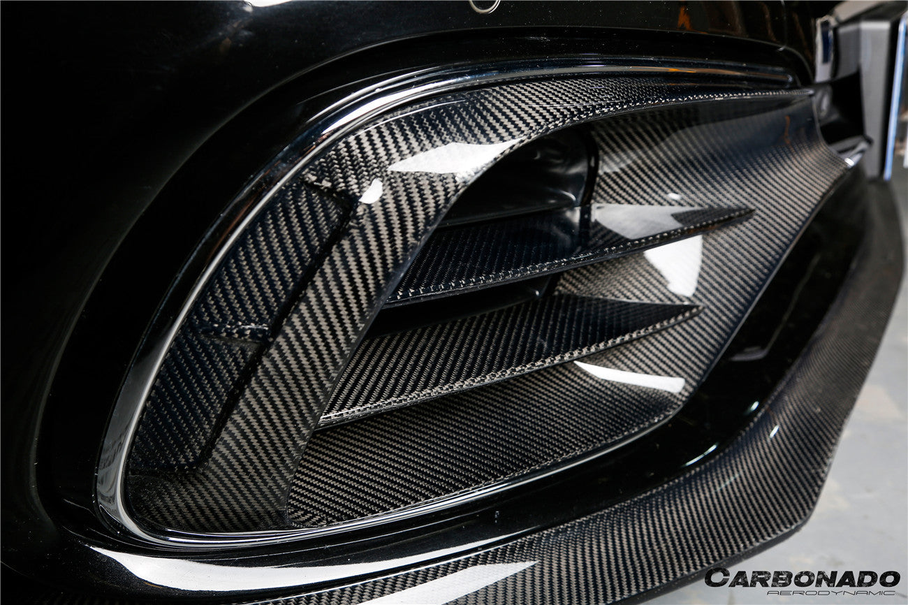 2017-2020 Mercedes Benz S63 W222 Sedan MSY Style Front Bumper Vents - Carbonado