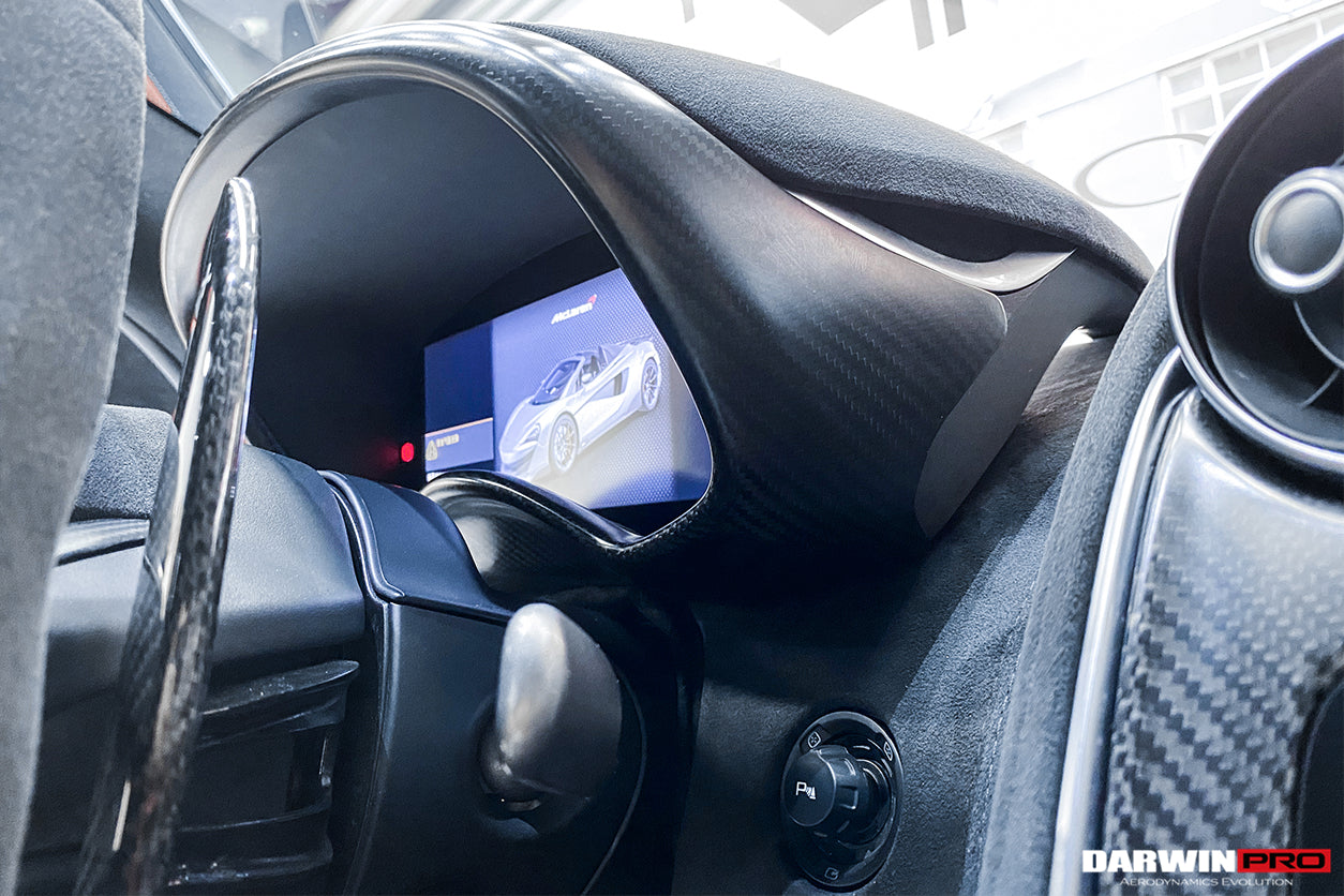 2015-2021 McLaren 540c/570s/570gt/600lt Dry Carbon Fiber Instrument Surround Panel Cover - DarwinPRO Aerodynamics