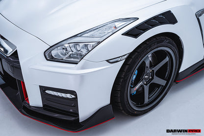 2008-2016 Nissan GTR R35 CBA/DBA Ver17 NSM Style Partial Carbon Fiber Front Bumper - DarwinPRO Aerodynamics