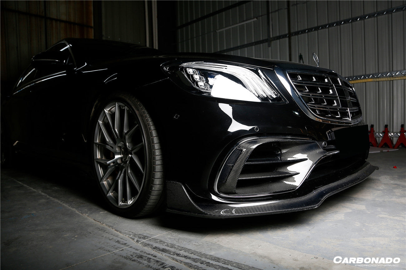 2017-2020 Mercedes Benz S63 W222 Sedan MSY Style Front Bumper Vents - Carbonado