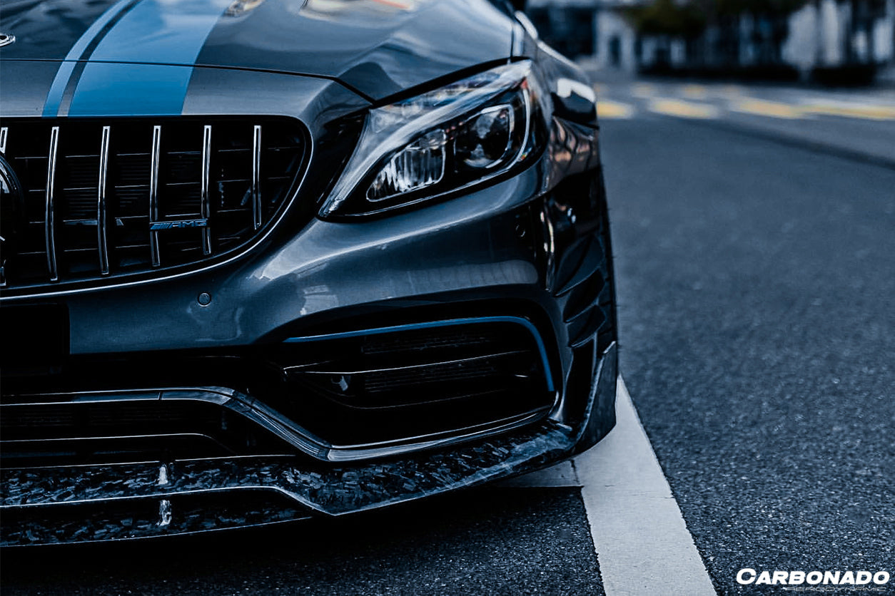 2015-2018 Mercedes Benz W205 C63/S AMG Coupe BR Style Front Lip - Carbonado