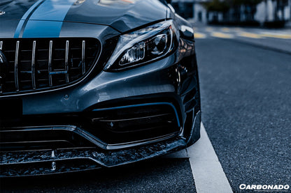 2015-2018 Mercedes Benz W205 C63/S AMG Coupe BR Style Front Lip - Carbonado