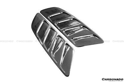 2015-2017 Ford Mustang Rsh Style Carbon Fiber Heat Extractors Hood Scoops