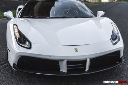 2015-2020 Ferrari 488 GTB/Spyder Carbon Fiber Front Lip - DarwinPRO Aerodynamics