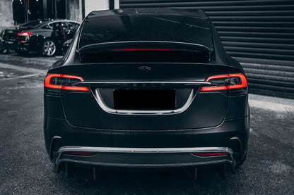 2016-2018 Tesla Model X SUV RZS Style Carbon Fiber Rear Diffuser - Carbonado