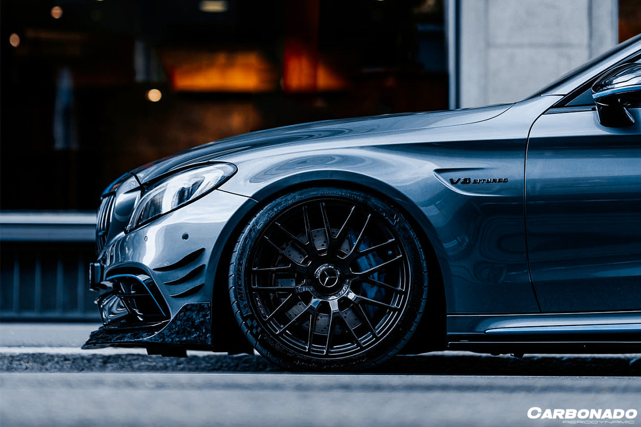 2015-2018 Mercedes Benz W205 C63/S AMG Coupe BR Style Front Lip - Carbonado