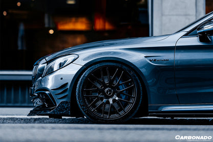 2015-2018 Mercedes Benz W205 C63/S AMG Coupe BR Style Front Lip - Carbonado