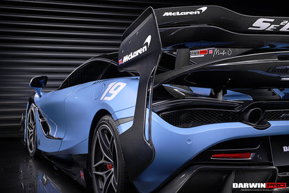 2017-2022 McLaren 720s Se²GTR Style Trunk Wing w/ Side Caps - DarwinPRO Aerodynamics